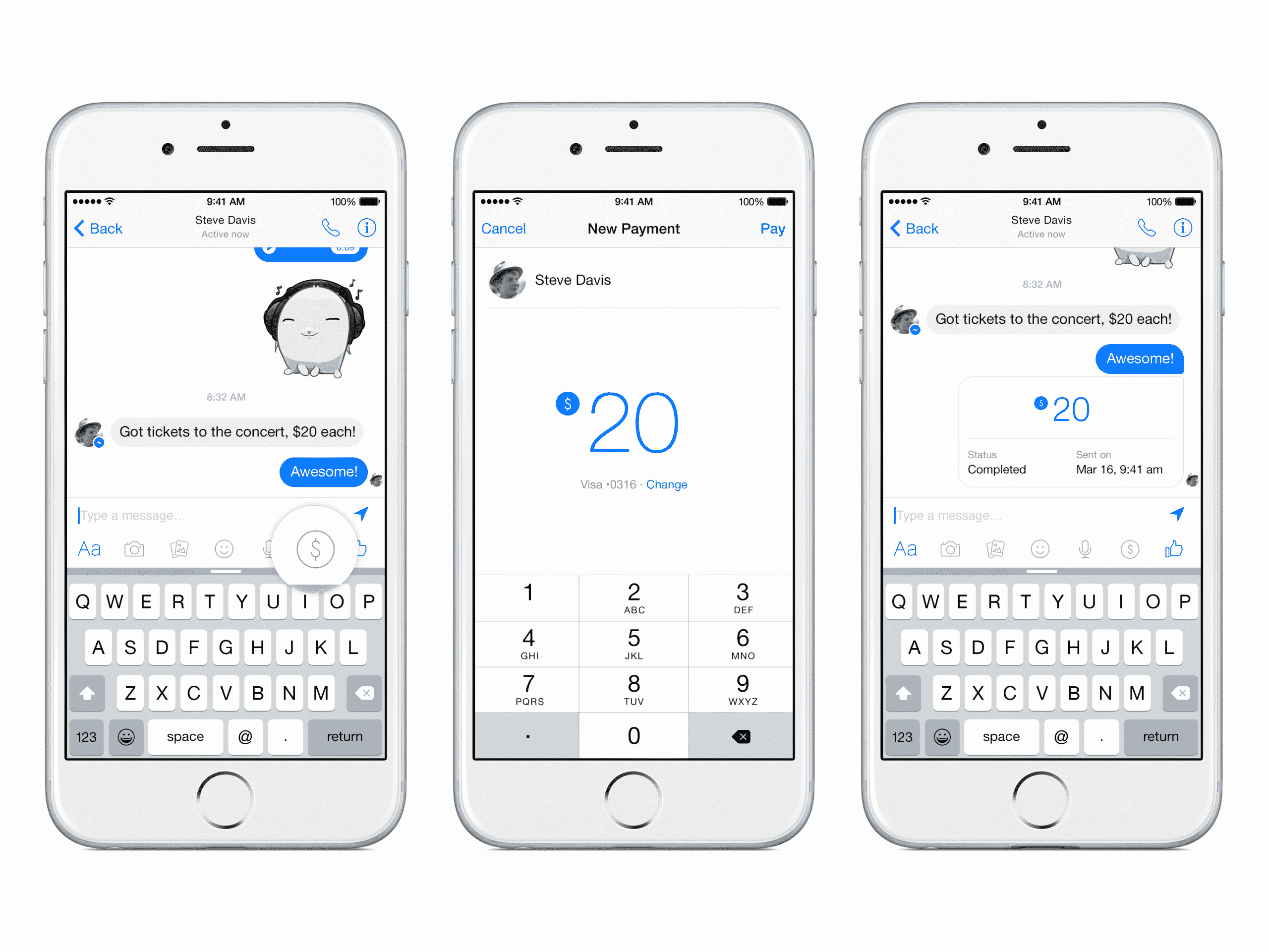 Facebook has online money transfer from the Messenger app