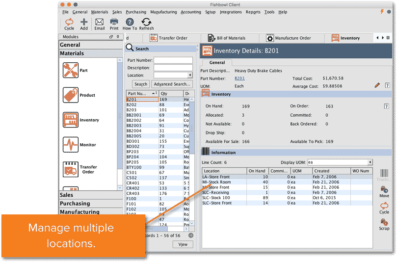 WMS solutions allow users to track inventory within a single warehouse or multiple locations