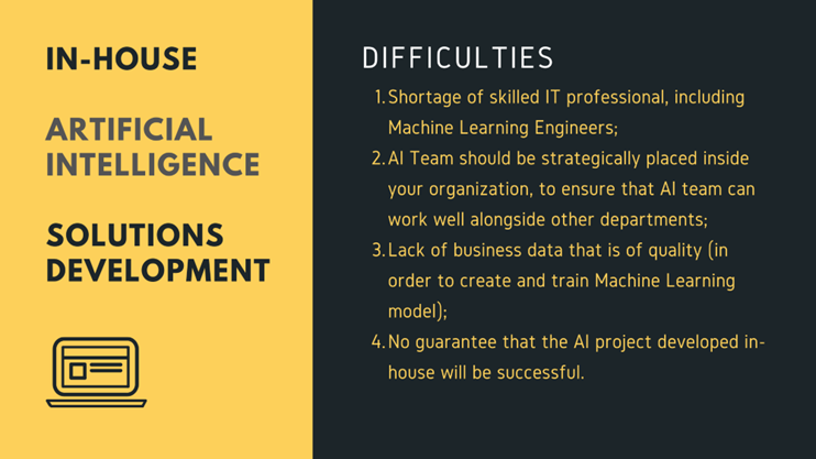 ほとんどの企業がAIと機械学習の開発作業を外部委託する必要があるのはなぜですか 1