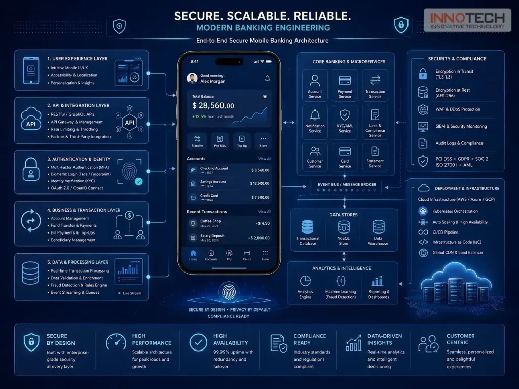 Banking and fintech engineering requires secure architecture, reliable integration, and production-ready delivery.